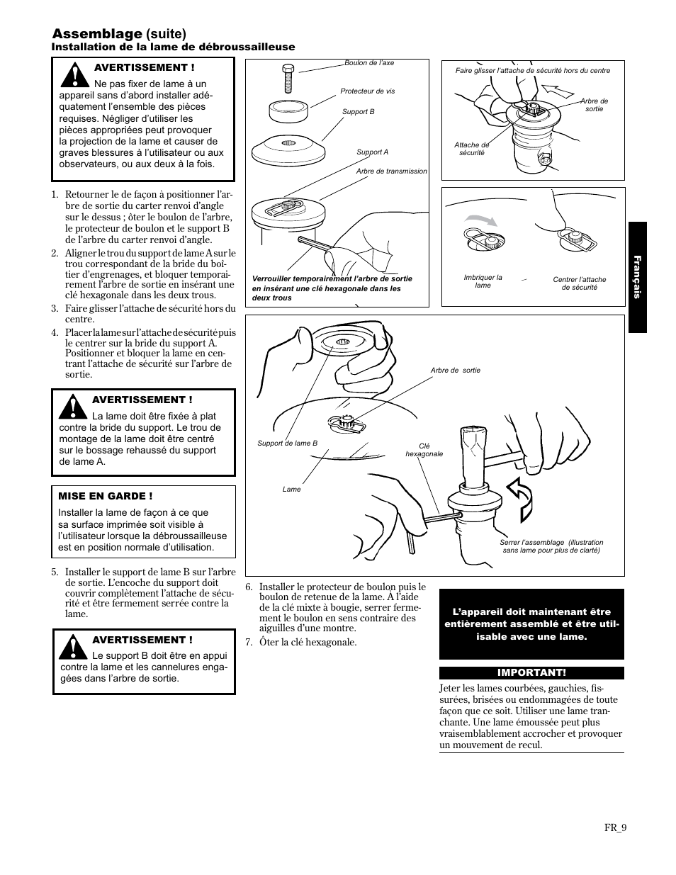 Assemblage (suite) | Shindaiwa 89300 User Manual | Page 57 / 72