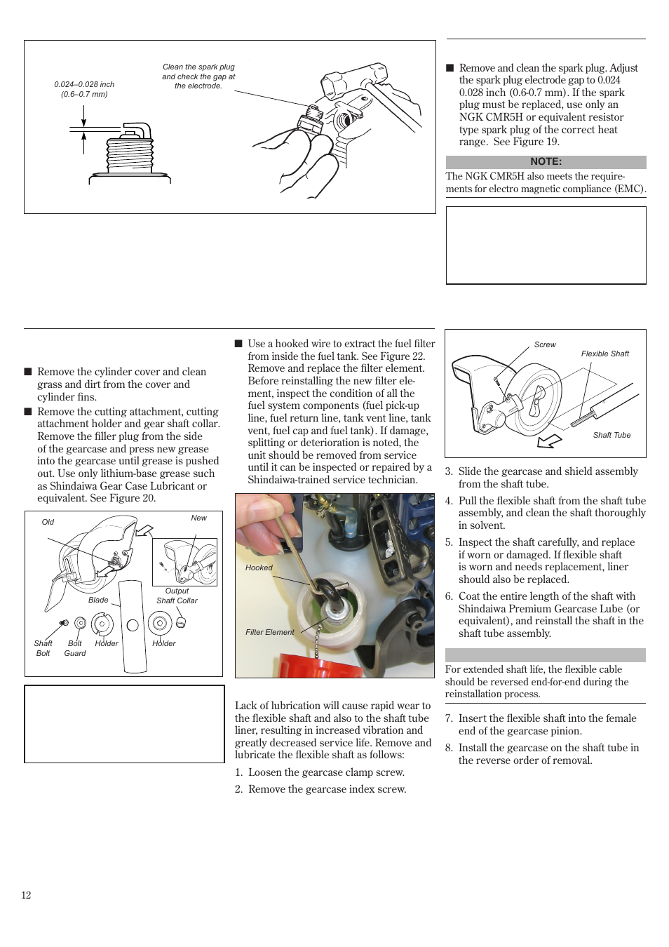 10/15-hour maintenance, Hour maintenance | Shindaiwa 81719 User Manual | Page 12 / 36