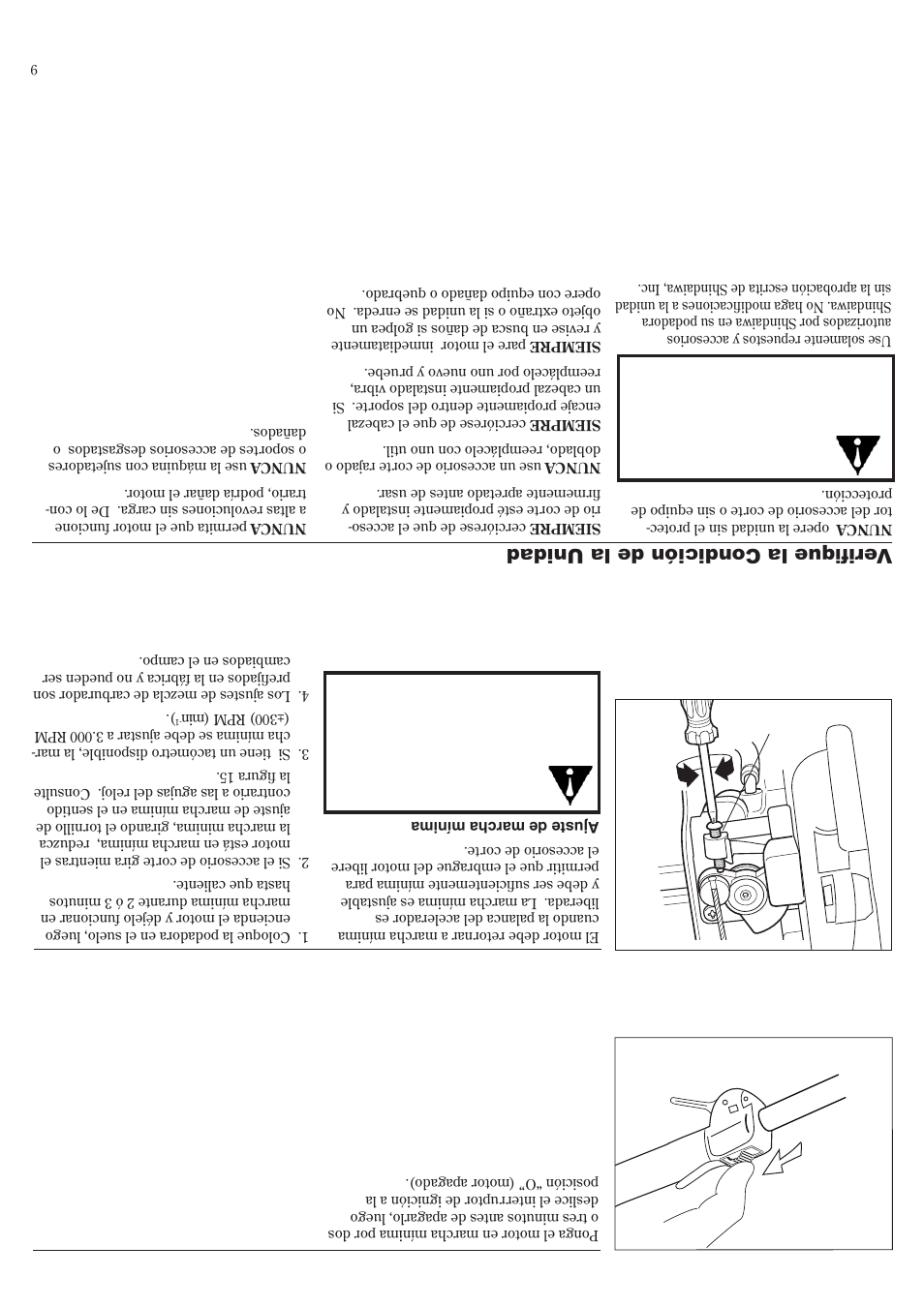 Verifique la condición de la unidad | Shindaiwa 81719 User Manual | Page 28 / 36