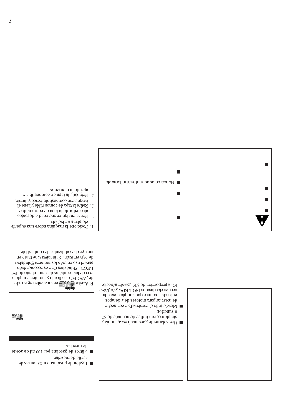 Llenando el tanque de combustible, Mezcla de combustible | Shindaiwa 81719 User Manual | Page 30 / 36