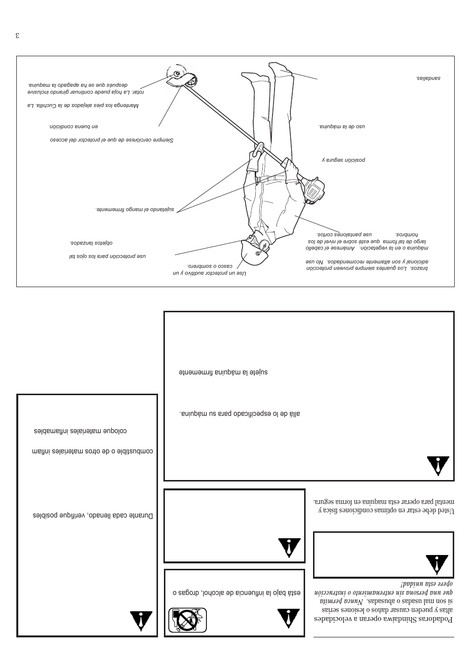 El operario de bidamente equipado, Instrucciones gener ales de seguridad | Shindaiwa 81719 User Manual | Page 34 / 36