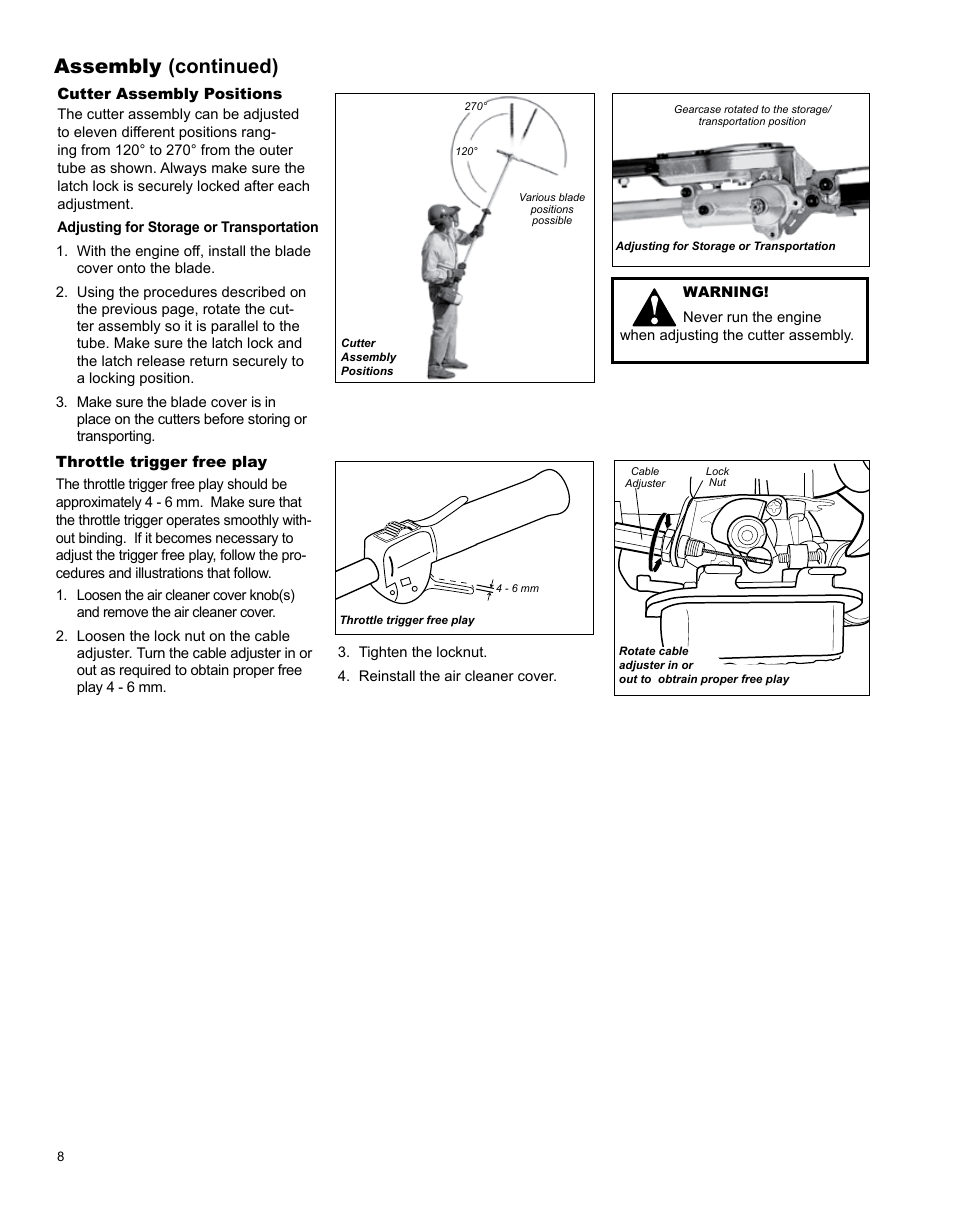 Assembly (continued) | Shindaiwa AH242 User Manual | Page 8 / 28