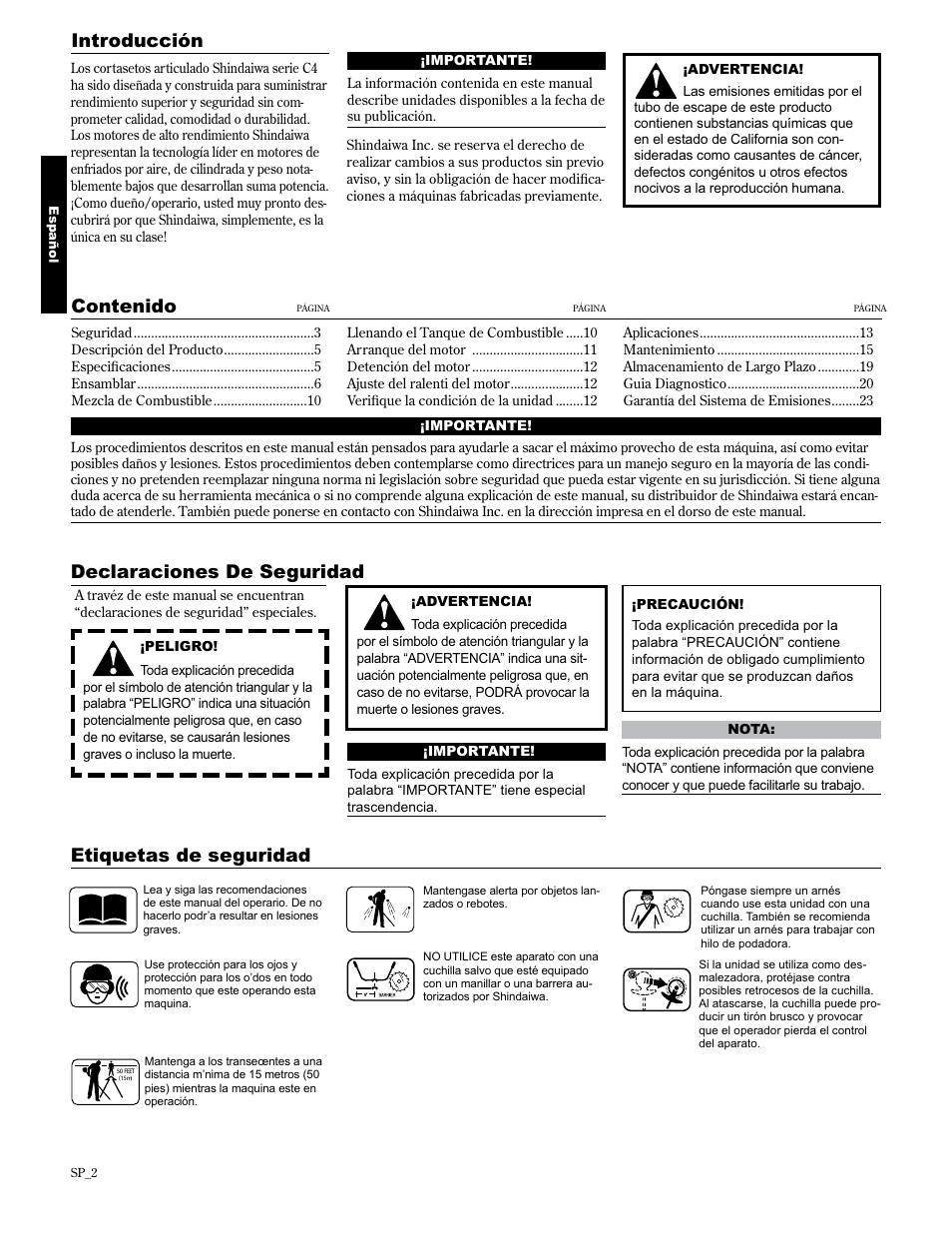 Shindaiwa 89304 User Manual | Page 26 / 72