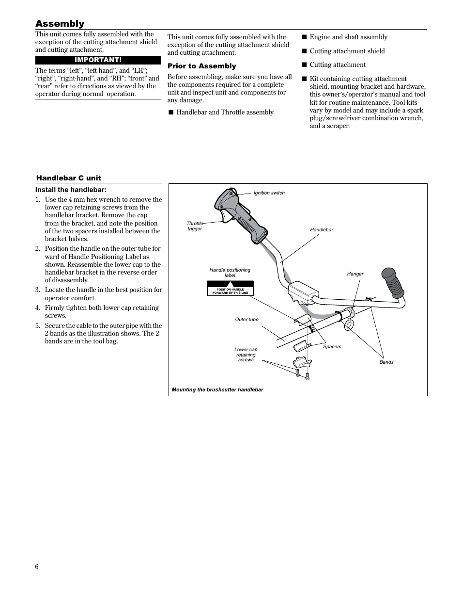 Assembly | Shindaiwa 89304 User Manual | Page 6 / 72