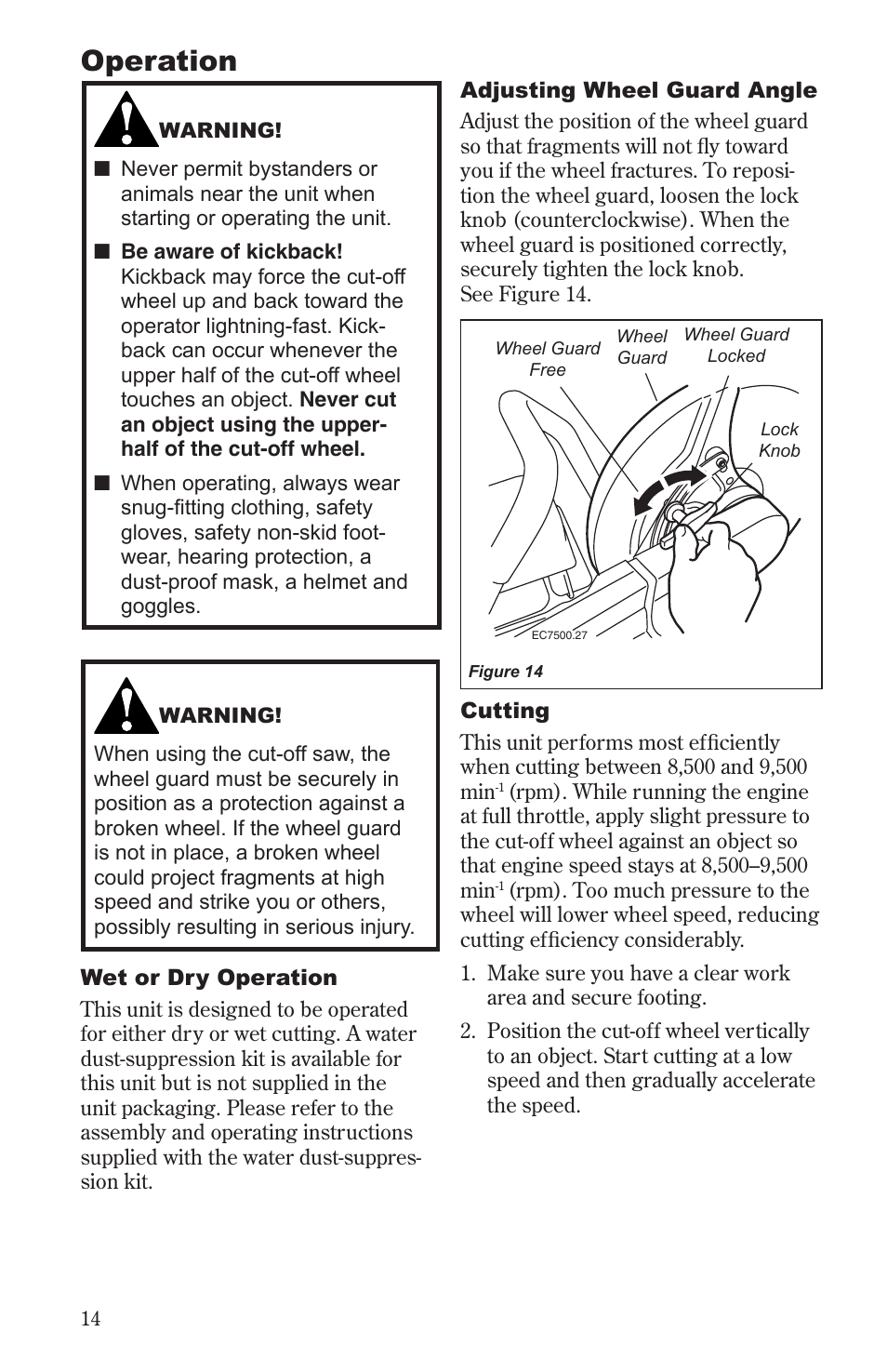 Operation | Shindaiwa 68006-94310 User Manual | Page 14 / 28