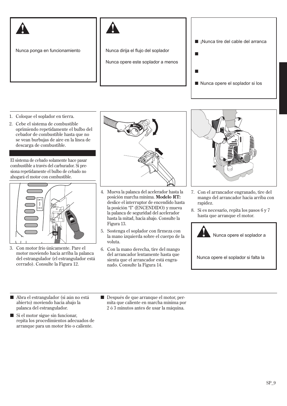 Arranque del motor | Shindaiwa EB802RT User Manual | Page 29 / 60