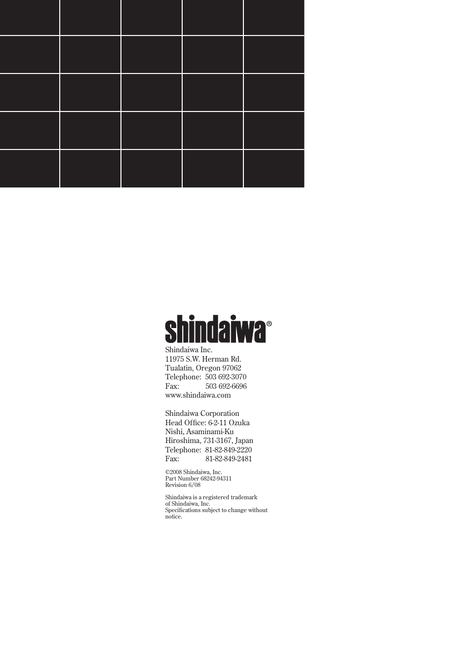 Shindaiwa EB802RT User Manual | Page 60 / 60