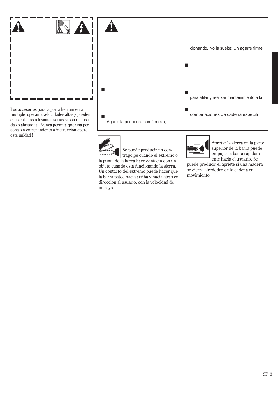 Instrucciones generales de seguridad | Shindaiwa P231 User Manual | Page 25 / 68