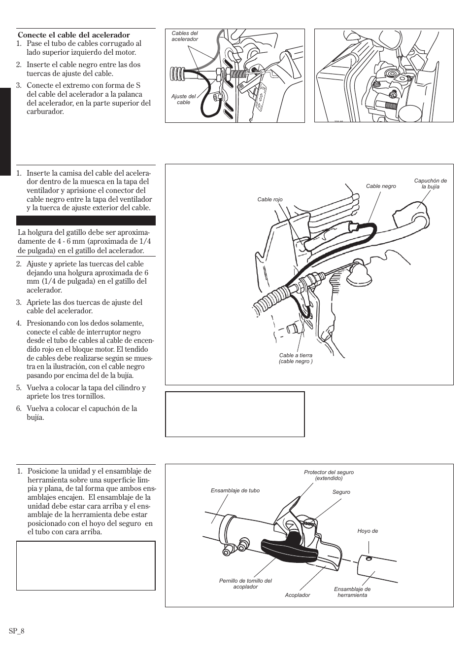 Ensamblar (continuación) | Shindaiwa P231 User Manual | Page 30 / 68