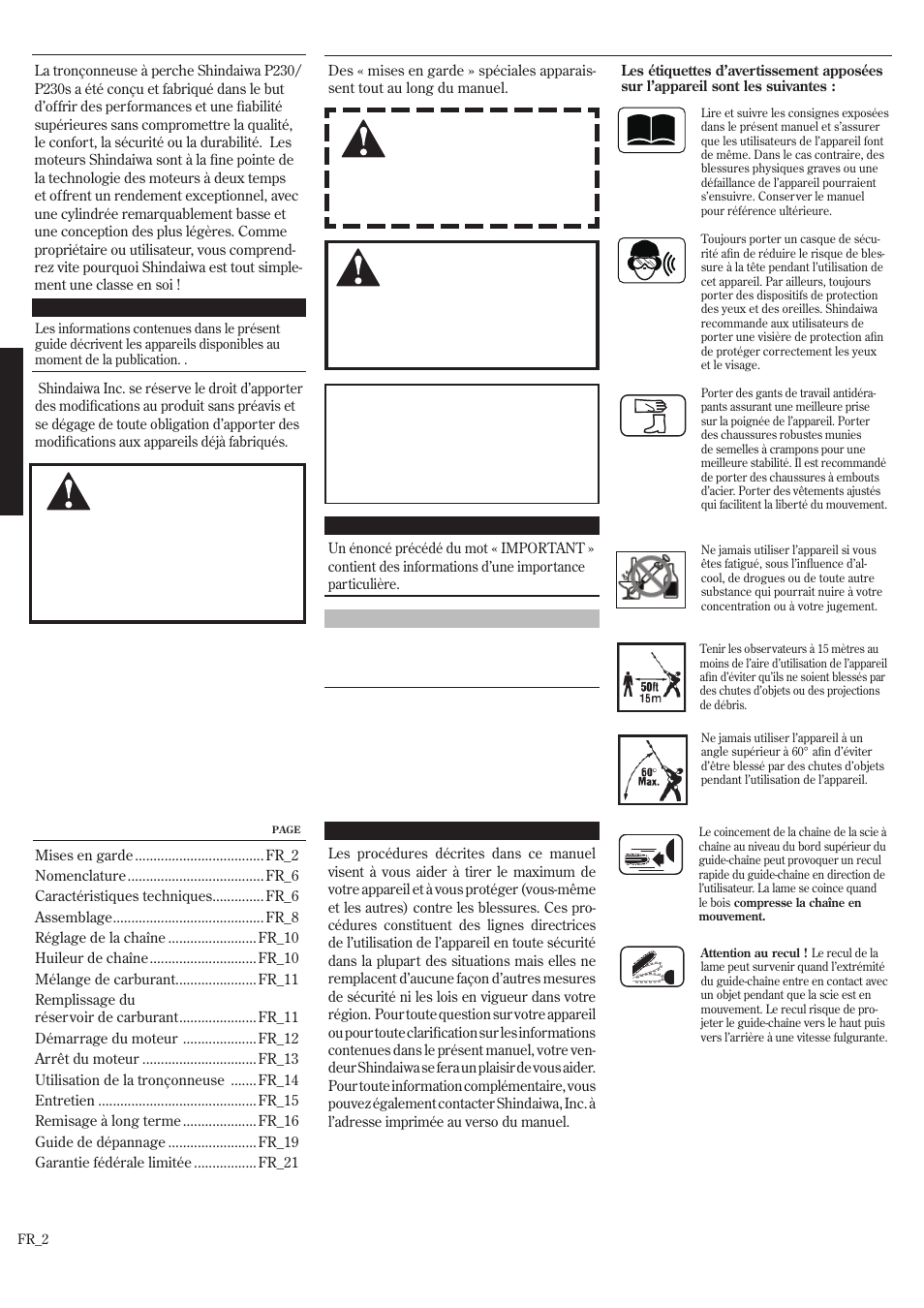 Shindaiwa P231 User Manual | Page 46 / 68