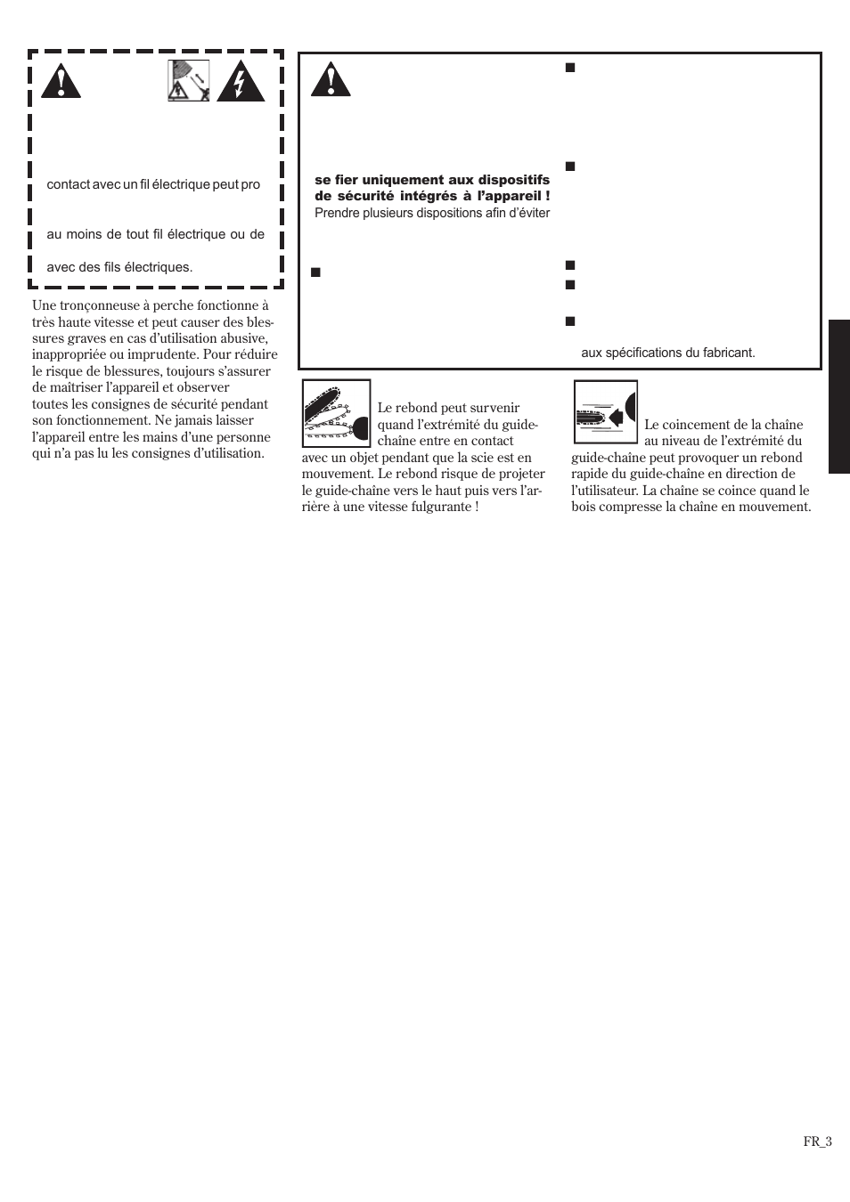 Consignes de sécurité | Shindaiwa P231 User Manual | Page 47 / 68