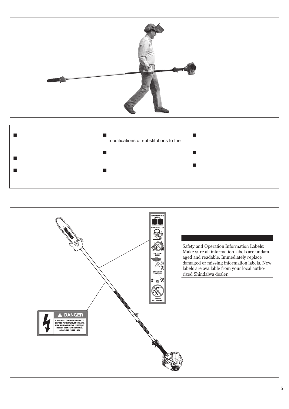 Shindaiwa P231 User Manual | Page 5 / 68