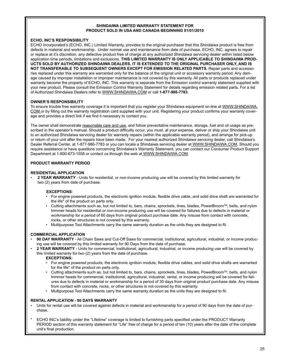 Shindaiwa C344 User Manual | Page 25 / 32