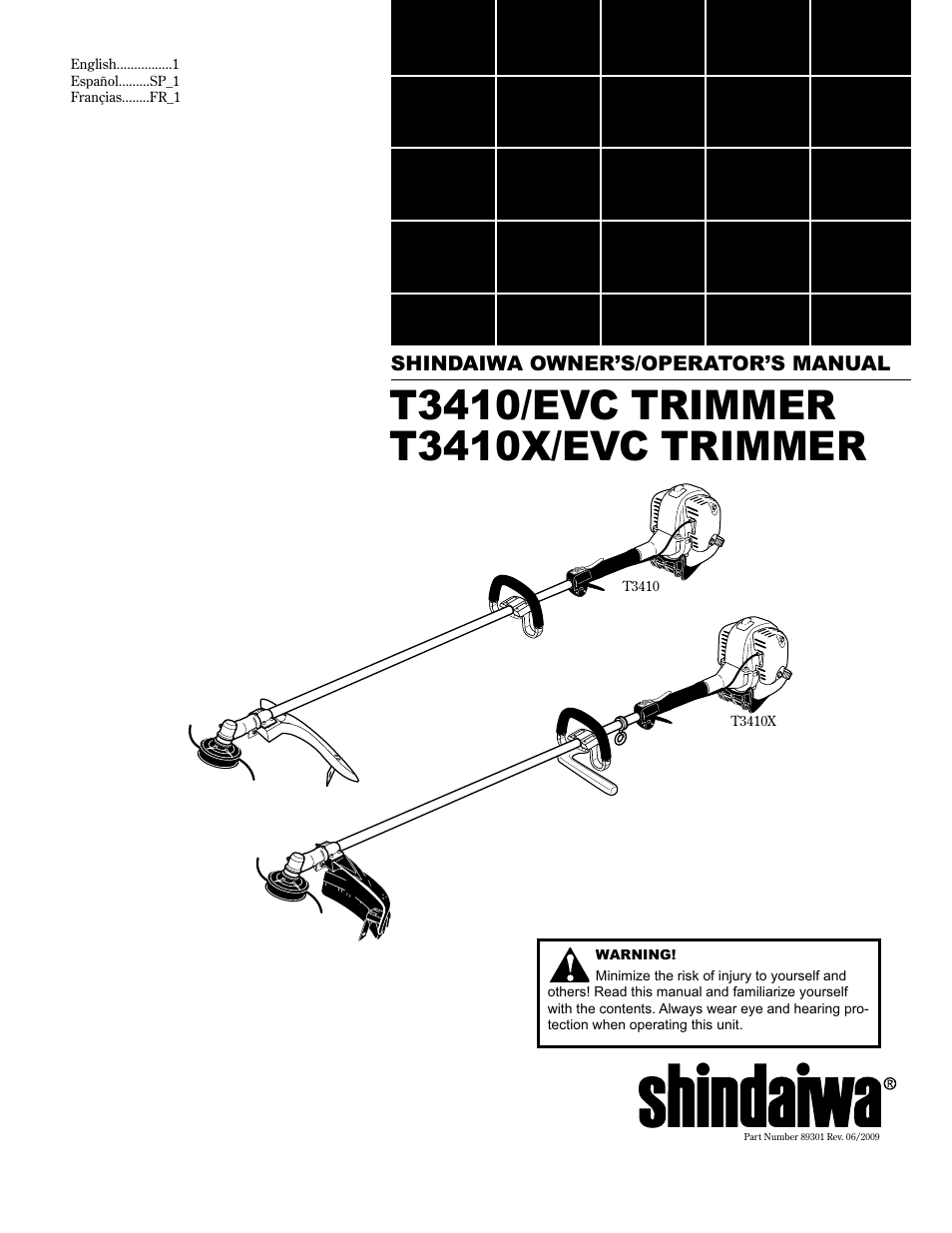 Shindaiwa 89301 User Manual | 72 pages