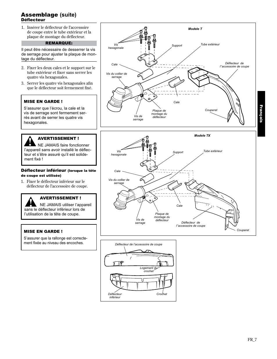 Assemblage (suite) | Shindaiwa 89301 User Manual | Page 55 / 72