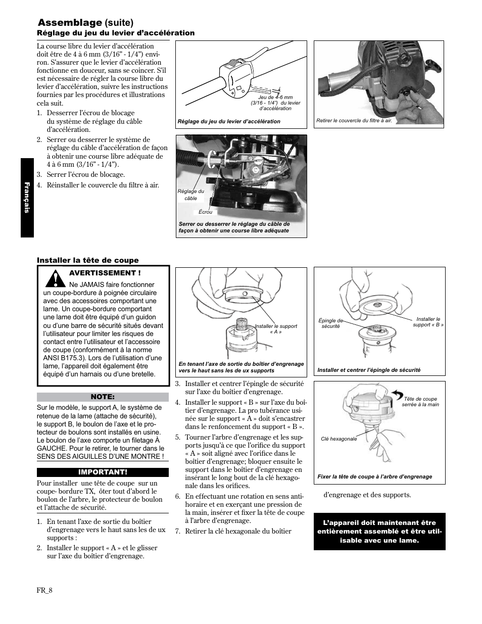 Assemblage (suite) | Shindaiwa 89301 User Manual | Page 56 / 72