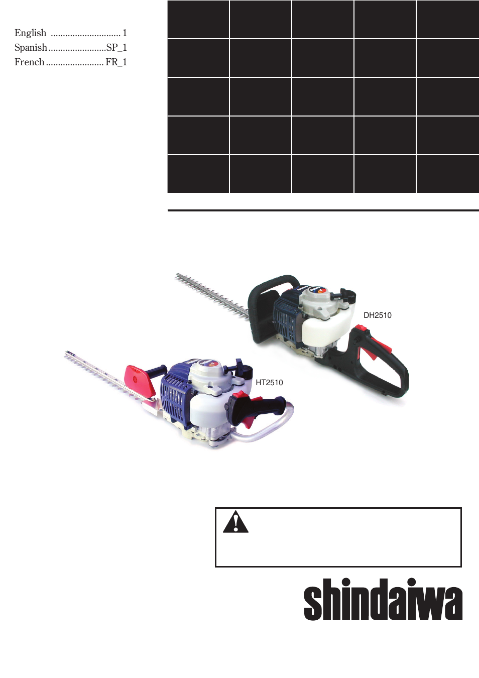 Shindaiwa HT2510/EVC User Manual | 48 pages