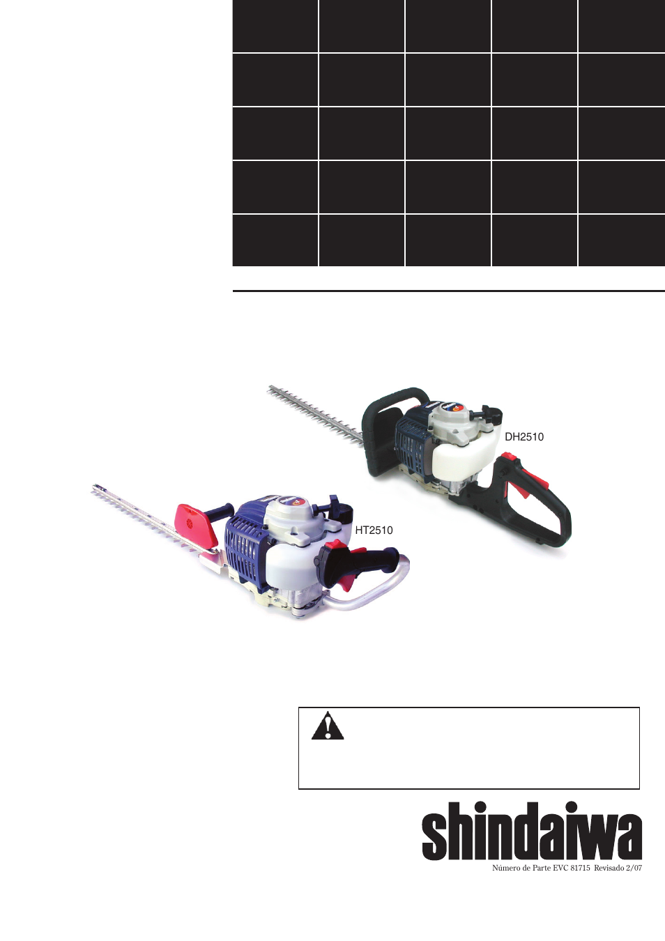 Shindaiwa HT2510/EVC User Manual | Page 17 / 48