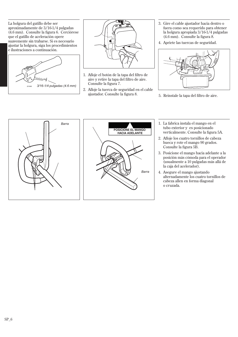 Ensamblaje y ajustes | Shindaiwa T242/EVC User Manual | Page 26 / 60