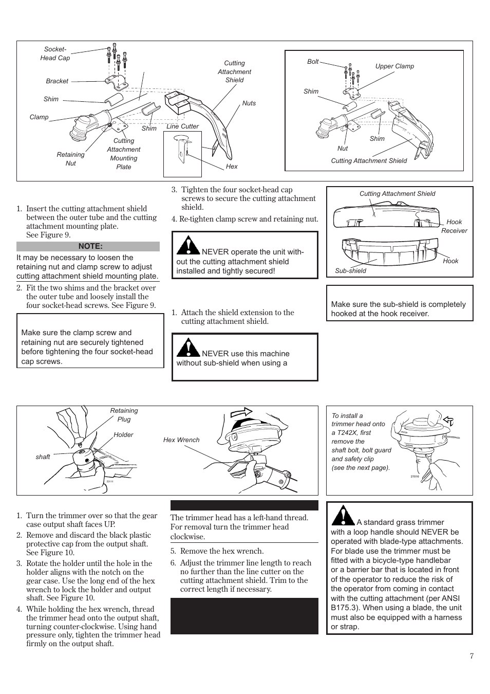 Assembly, Assembly and adjustments | Shindaiwa T242/EVC User Manual | Page 7 / 60