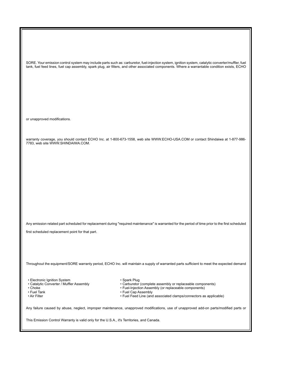 Shindaiwa 81714 User Manual | Page 22 / 48