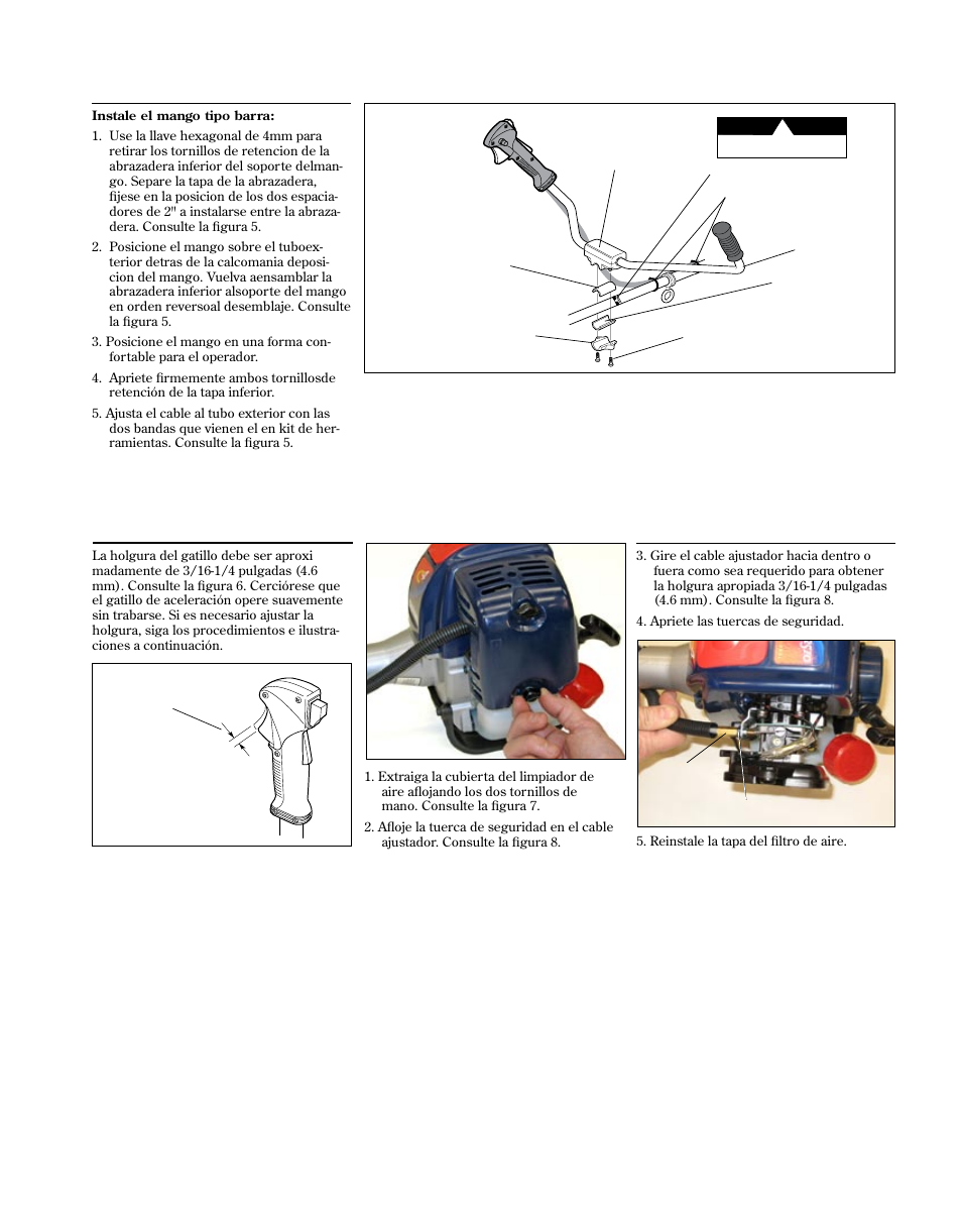 Ajustes, Ensamblaje (continuación) | Shindaiwa 81714 User Manual | Page 31 / 48