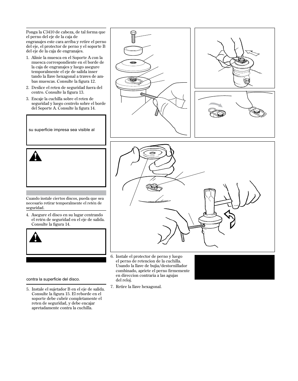 Instalando la cuchilla | Shindaiwa 81714 User Manual | Page 33 / 48