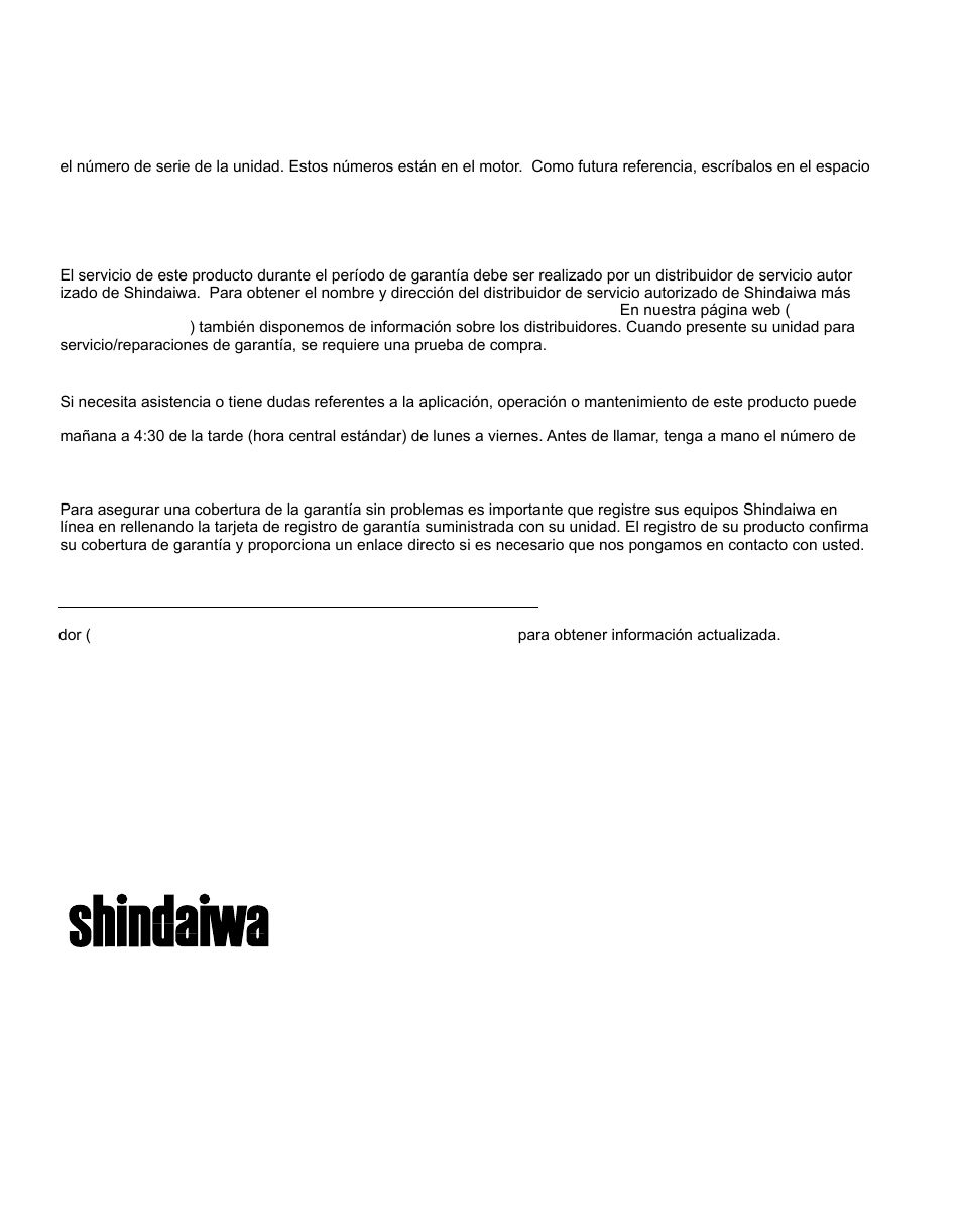 Troubleshooting, Información de servicio | Shindaiwa 81714 User Manual | Page 48 / 48