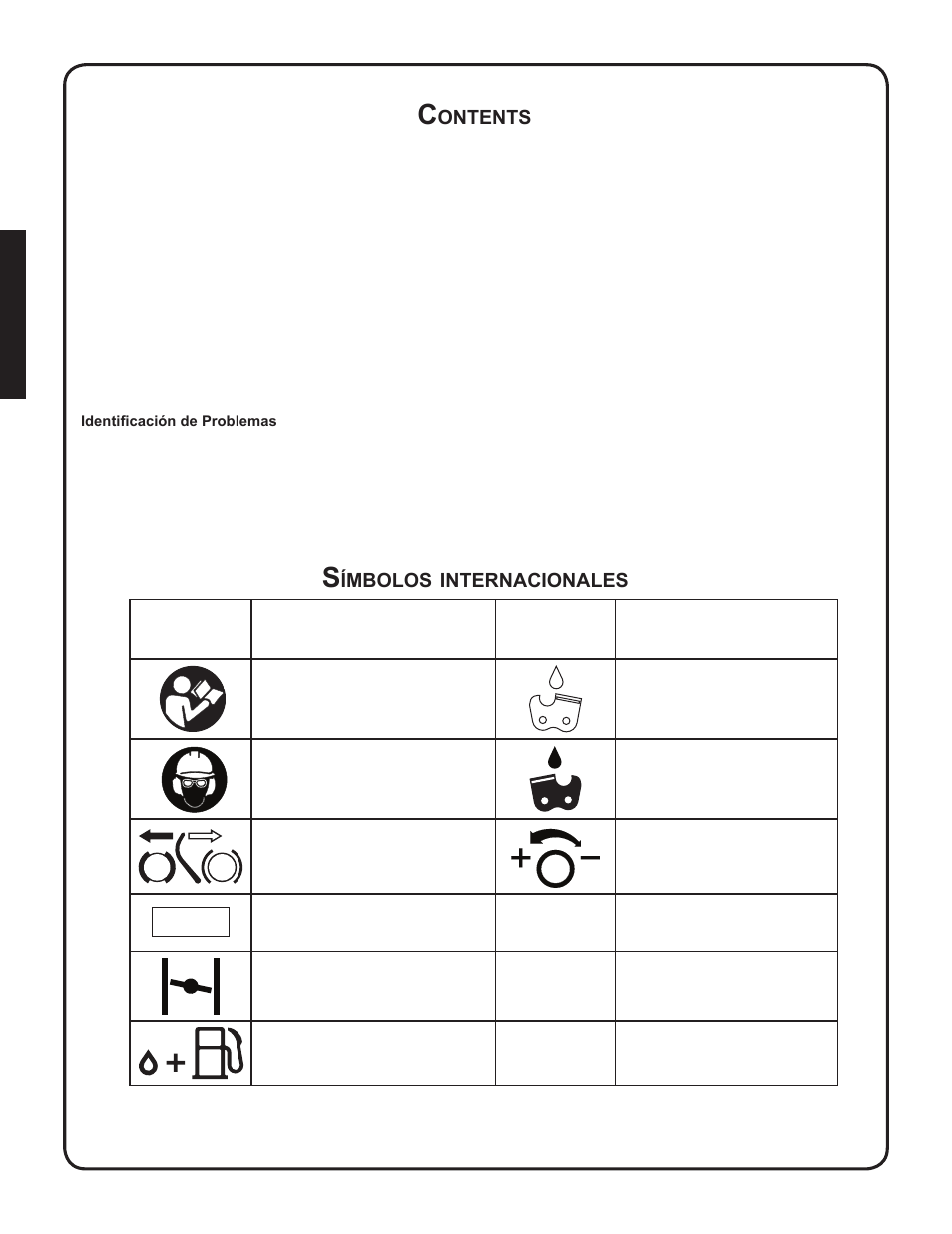 Símbolos internacionales | Shindaiwa 82085 User Manual | Page 34 / 90