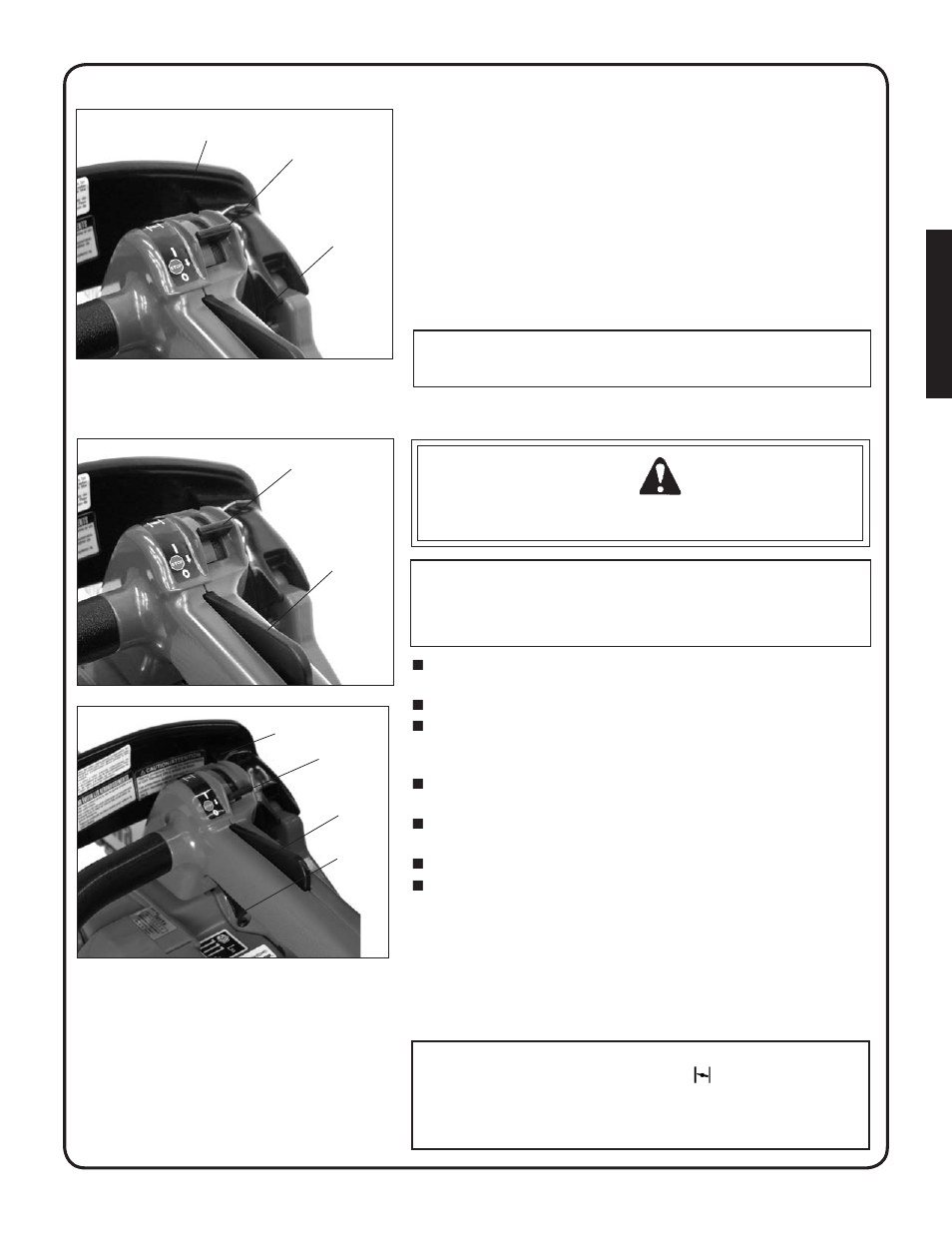 Arranque con el motor caliente, Funcionamiento, Parada | Shindaiwa 82085 User Manual | Page 45 / 90