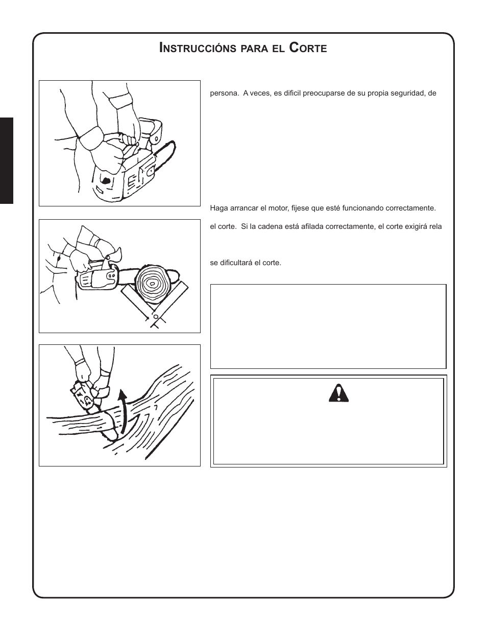 Instruccións para el corte, Generalidades | Shindaiwa 82085 User Manual | Page 46 / 90