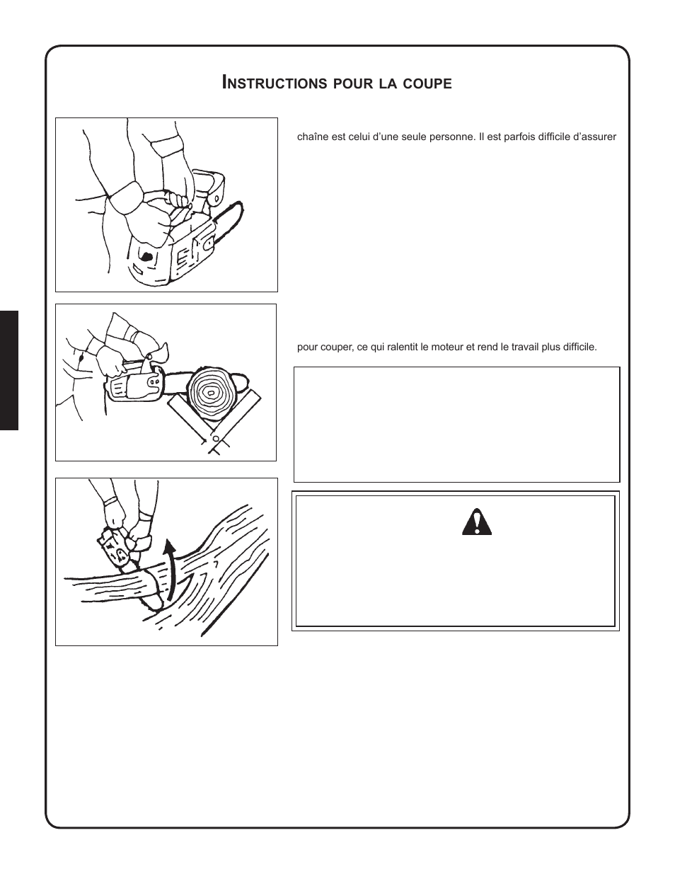 Instructions pour la coupe, Généralités | Shindaiwa 82085 User Manual | Page 76 / 90