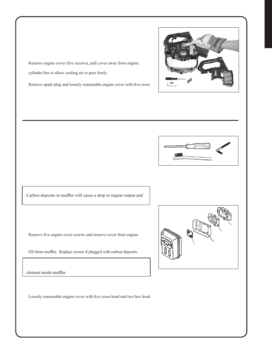 Spark arrestor screen, Xhaust, System | Shindaiwa EB212 User Manual | Page 17 / 72