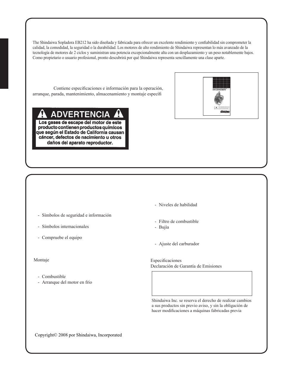 Shindaiwa EB212 User Manual | Page 26 / 72