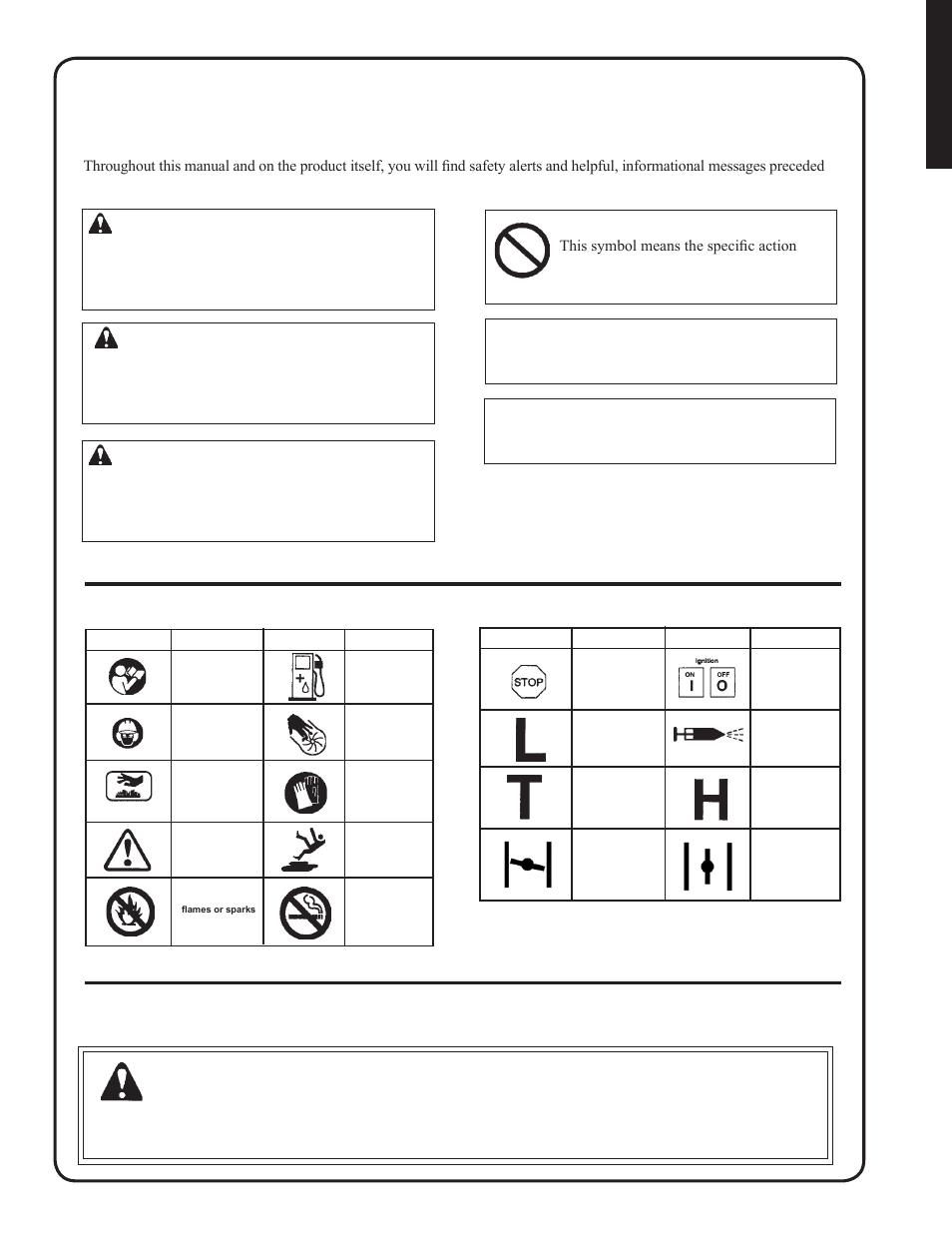 Warning, Caution, Nternational | Symbols personal, Condition, Safety, Equipment, Afety manual, Symbols, Important | Shindaiwa EB212 User Manual | Page 3 / 72