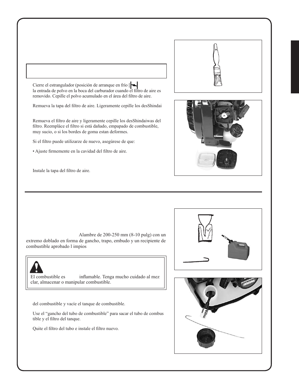 Advertencia | Shindaiwa EB212 User Manual | Page 39 / 72