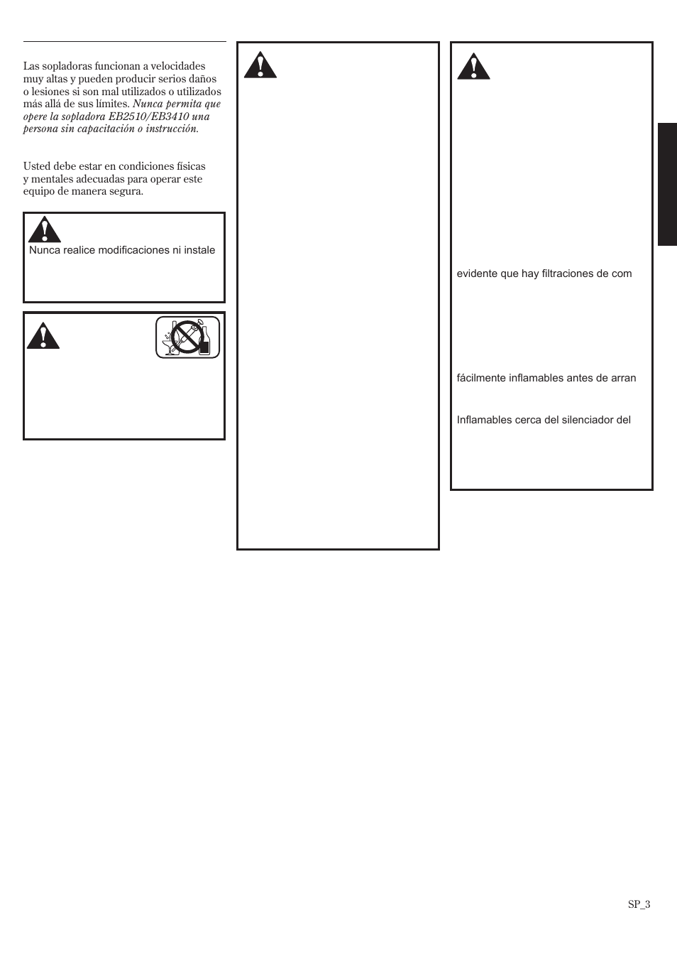 Instrucciones generales de seguridad | Shindaiwa 68907-94311 User Manual | Page 21 / 56