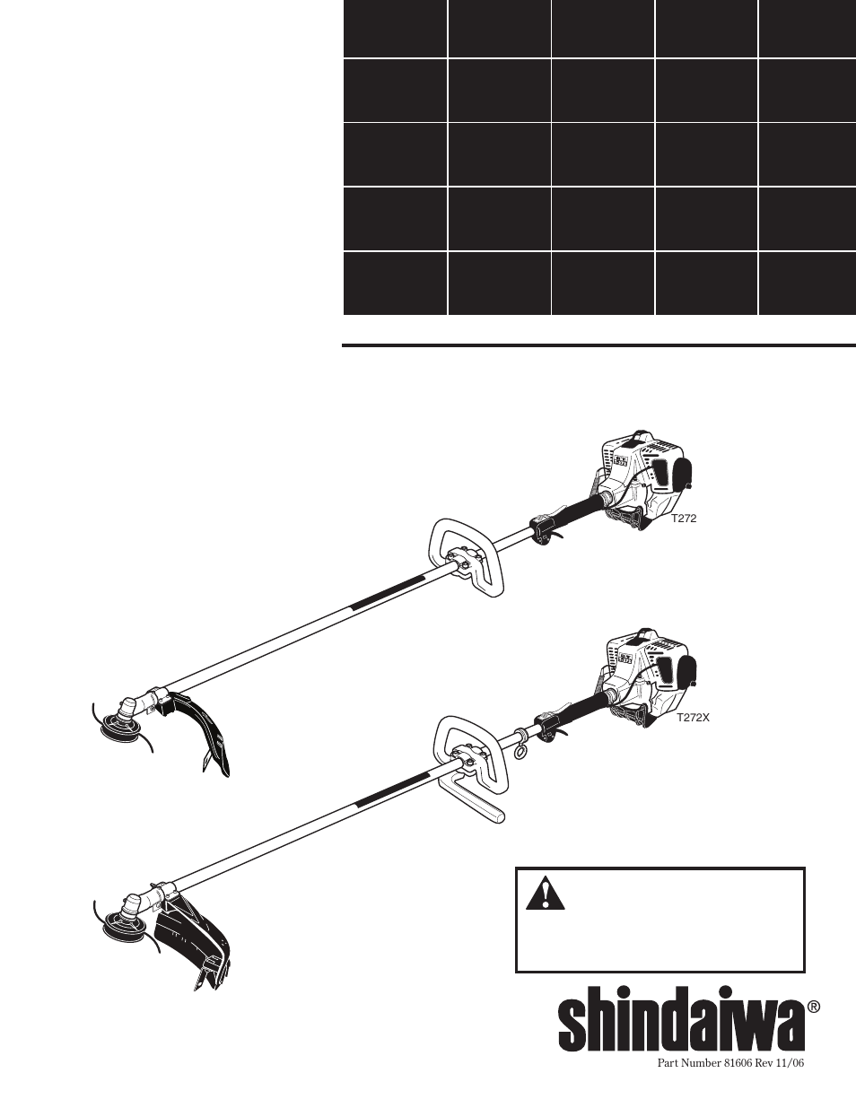 Shindaiwa T272X User Manual | 40 pages