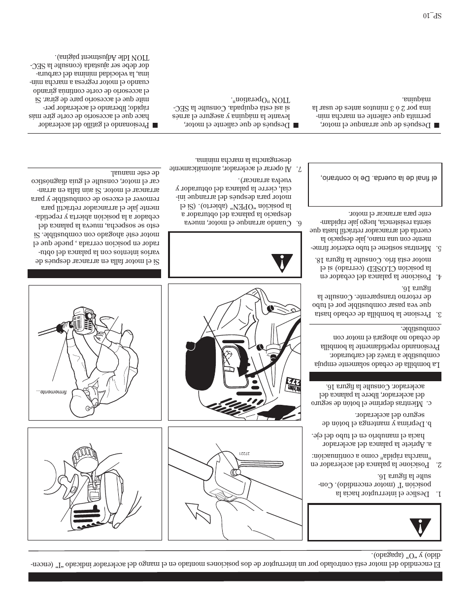 Arranque del motor | Shindaiwa T272X User Manual | Page 31 / 40