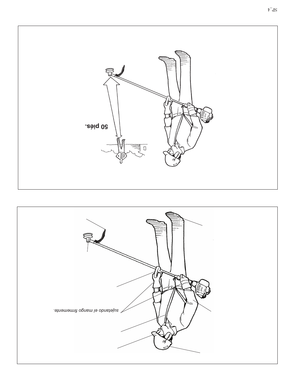 El operario de bidamente equipado, Esté alerta del ar ea de tra bajo, 50 piés | Shindaiwa T272X User Manual | Page 37 / 40