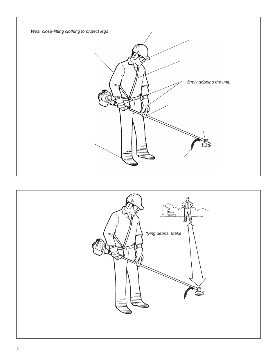 The properly equipped operator, Be aware of the working environment, 50 feet | Shindaiwa T272X User Manual | Page 4 / 40