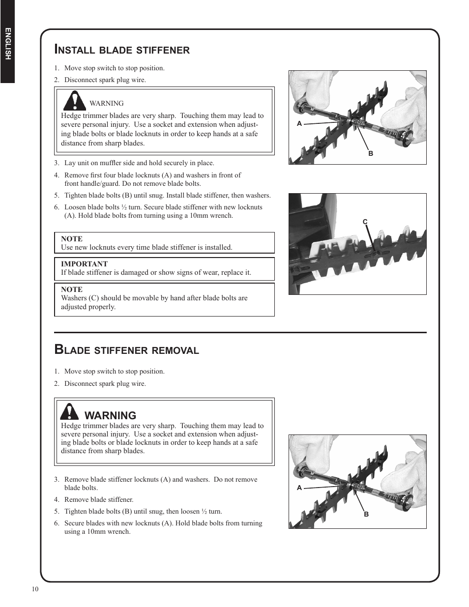 Warning | Shindaiwa DH212 User Manual | Page 10 / 96