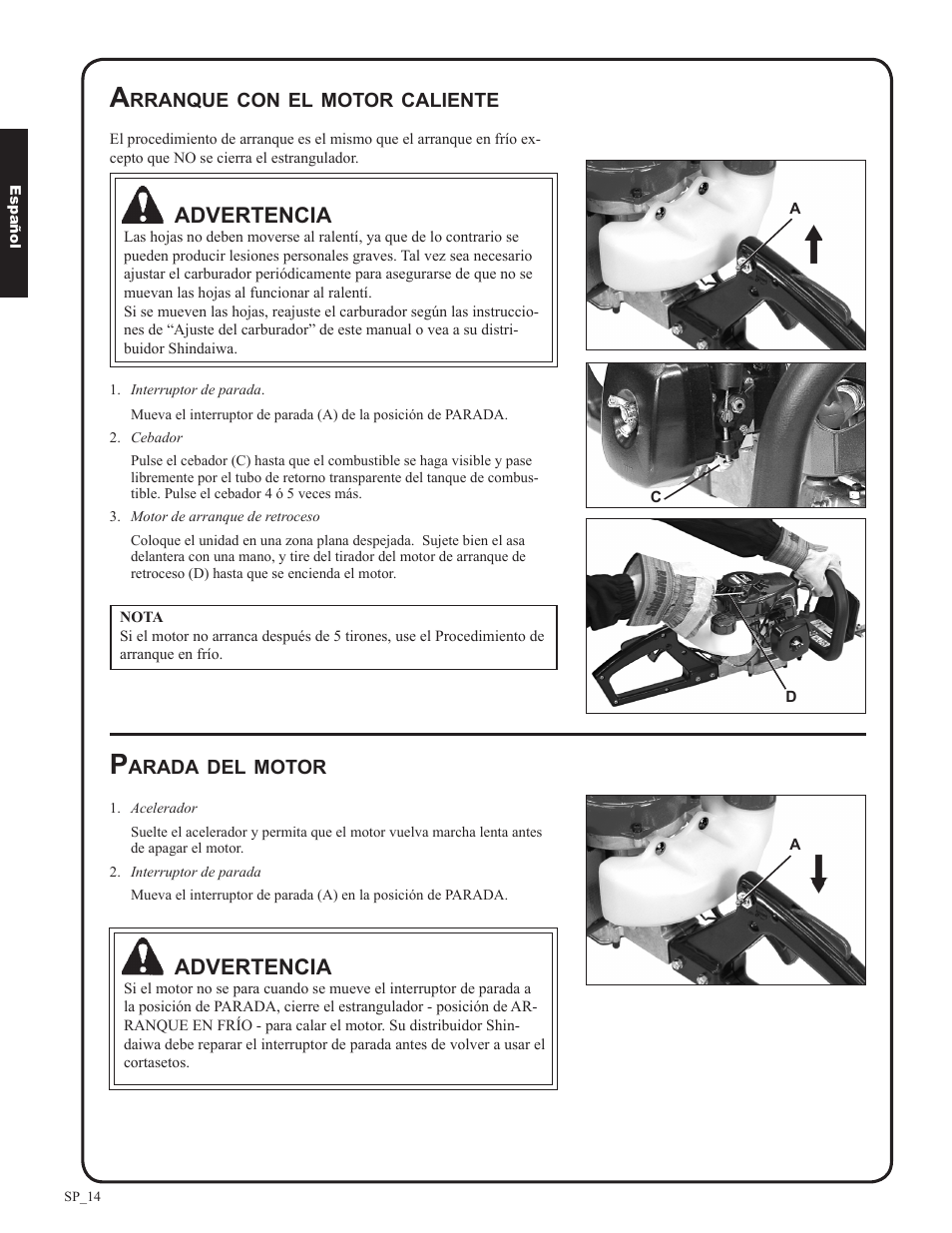 Shindaiwa DH212 User Manual | Page 46 / 96