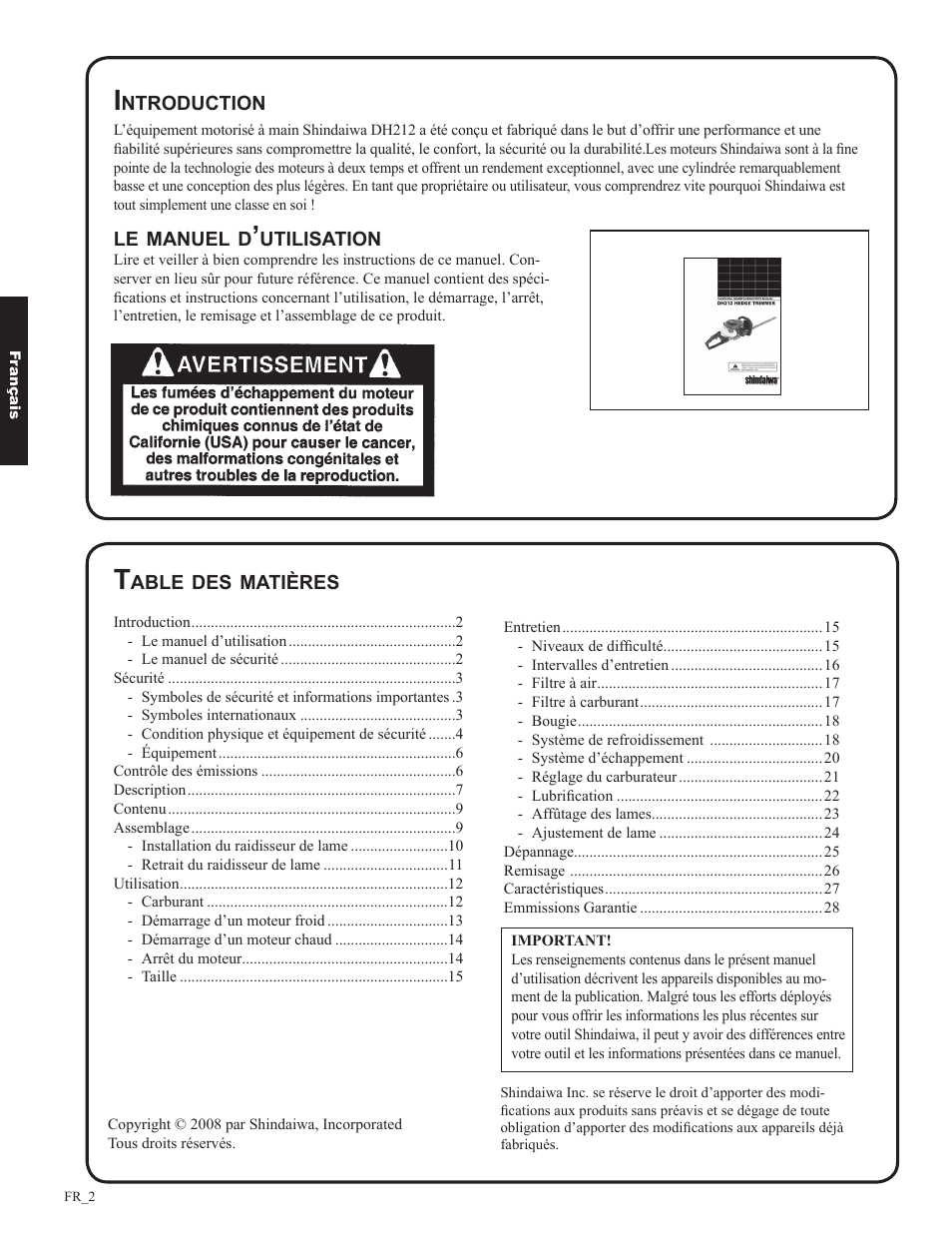 Shindaiwa DH212 User Manual | Page 66 / 96