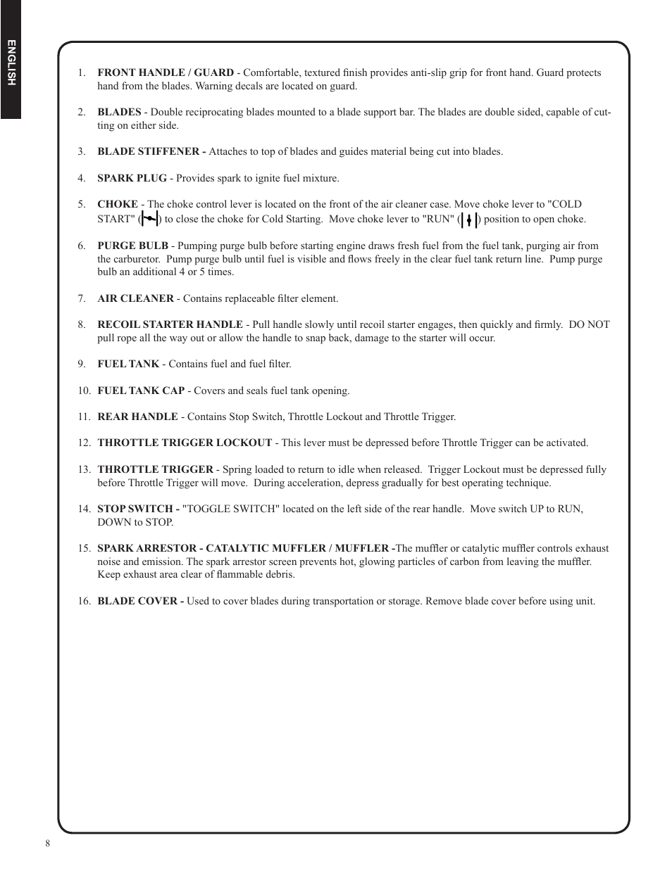 Shindaiwa DH212 User Manual | Page 8 / 96