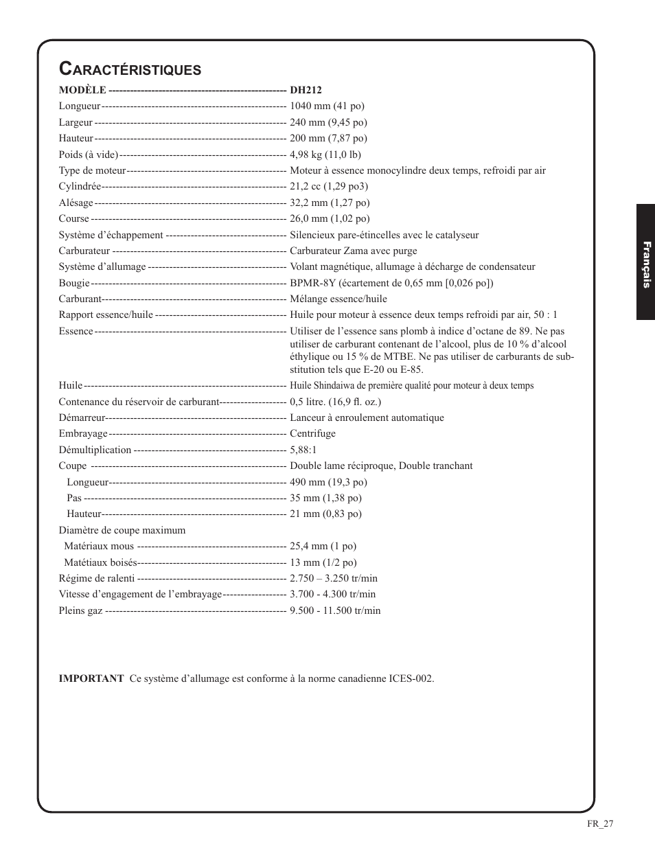 Shindaiwa DH212 User Manual | Page 91 / 96