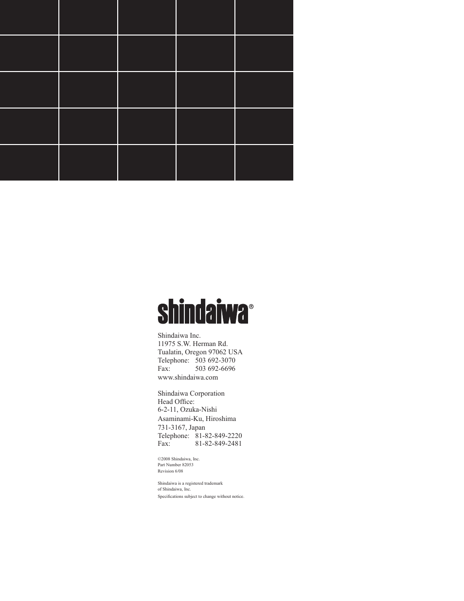 Shindaiwa DH212 User Manual | Page 96 / 96