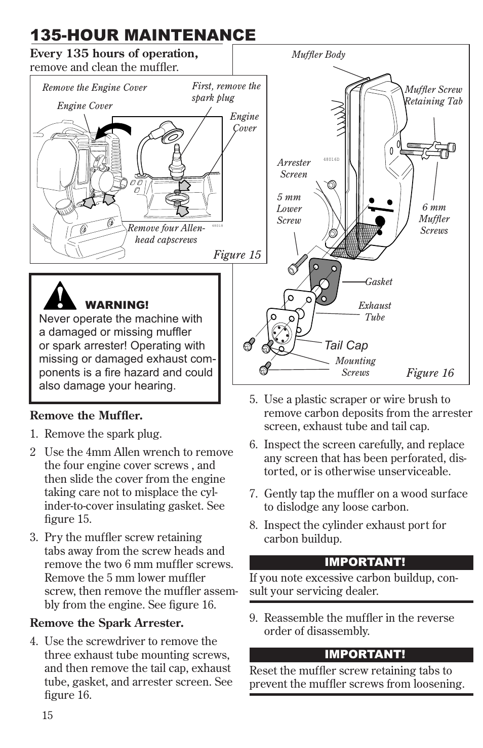 Hour maintenance | Shindaiwa 68232-94011 User Manual | Page 16 / 24