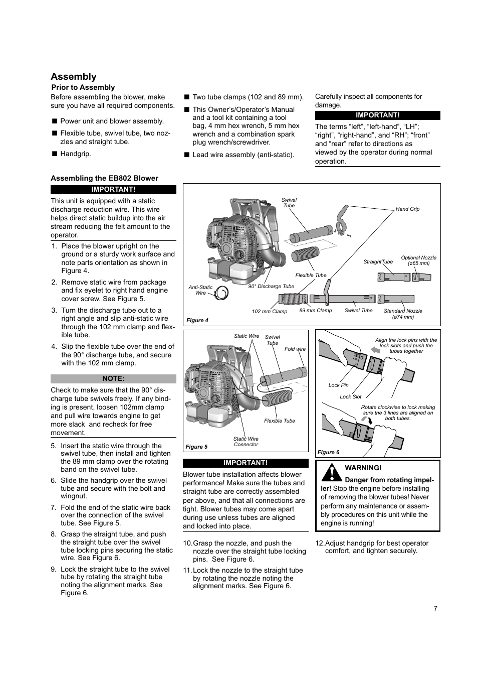 Assembly | Shindaiwa EB802 User Manual | Page 7 / 24