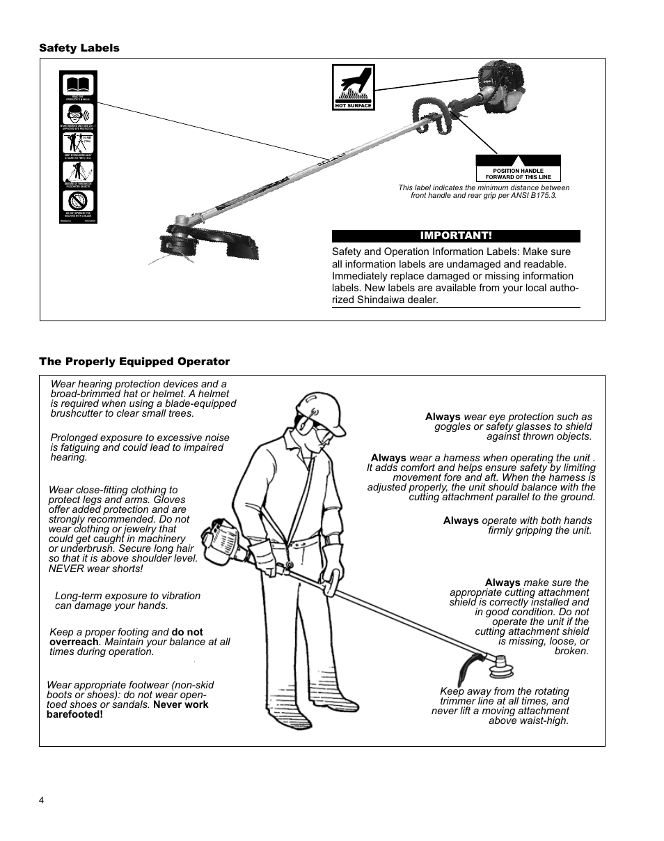 Shindaiwa X7502831200 User Manual | Page 4 / 28